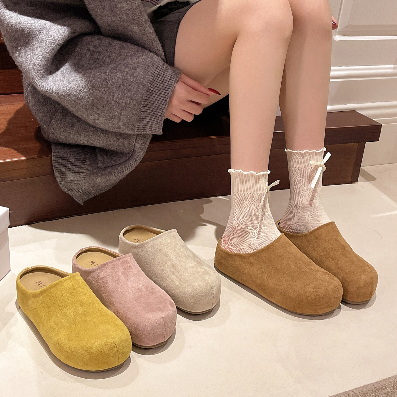 Women's Fashionable All-match Closed-toe Slippers foto 3