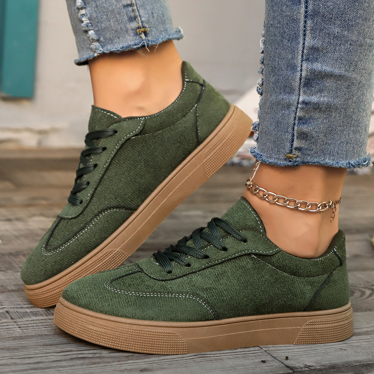 Round Toe Elegant Student Casual Lace Up Shoes foto 4