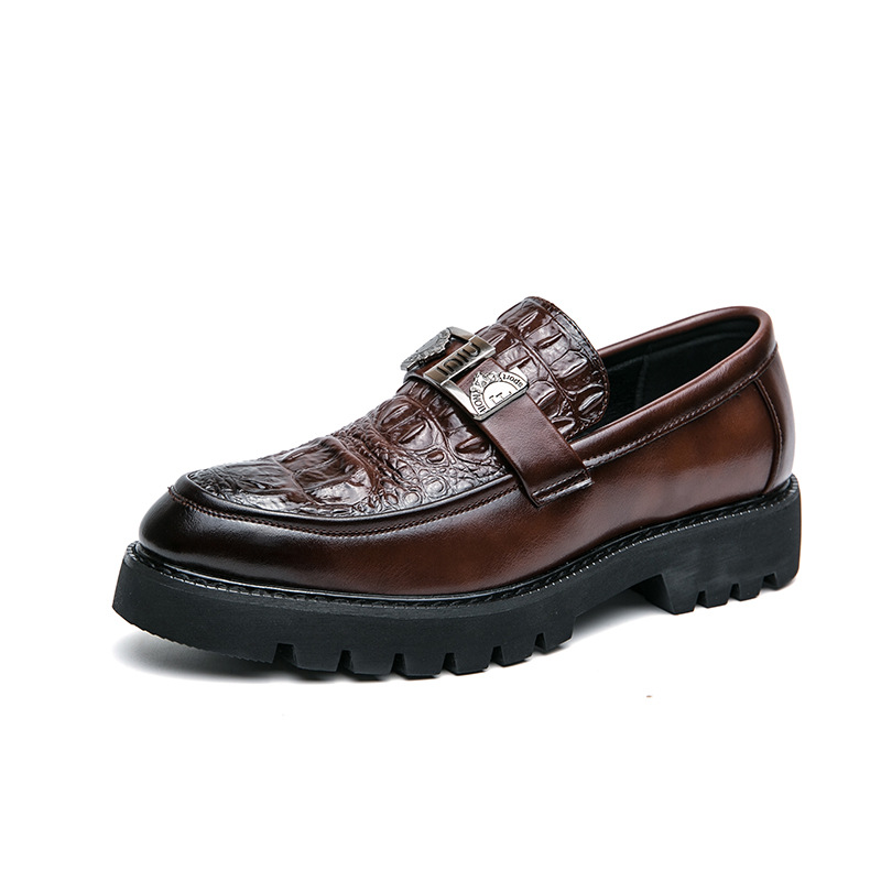 Thick Bottom Slip-on Business Casual Leather Shoes foto 5