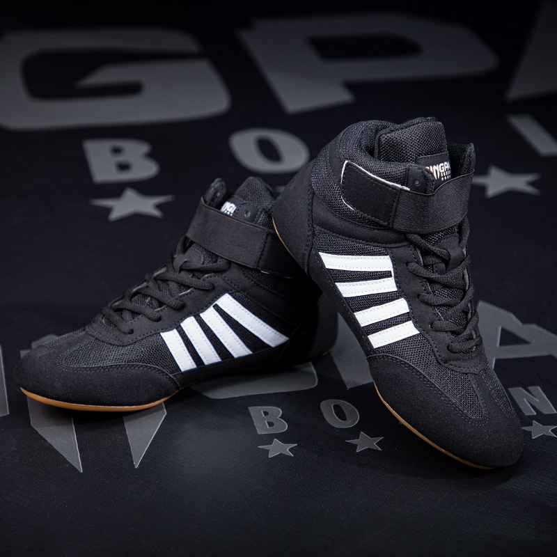 Professional Boxing Shoe Competition Training Men's Wrestling Shoes Weightlifting Squat Shoes foto 2