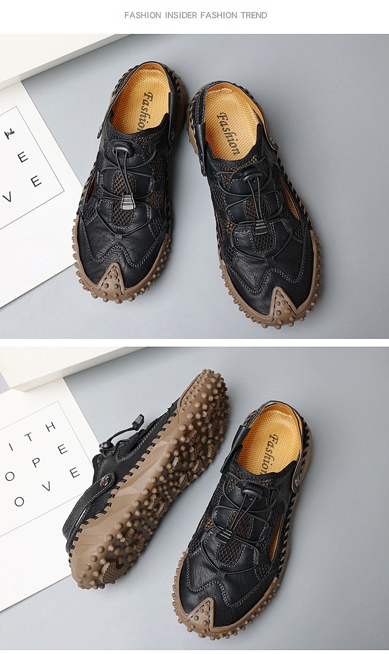 Toe Box Soft Bottom Wallet Mesh Casual Beach Sandals foto 5