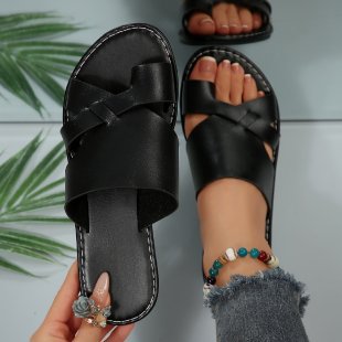 Women's Plus-Size Rubber Flat Slippers foto 5