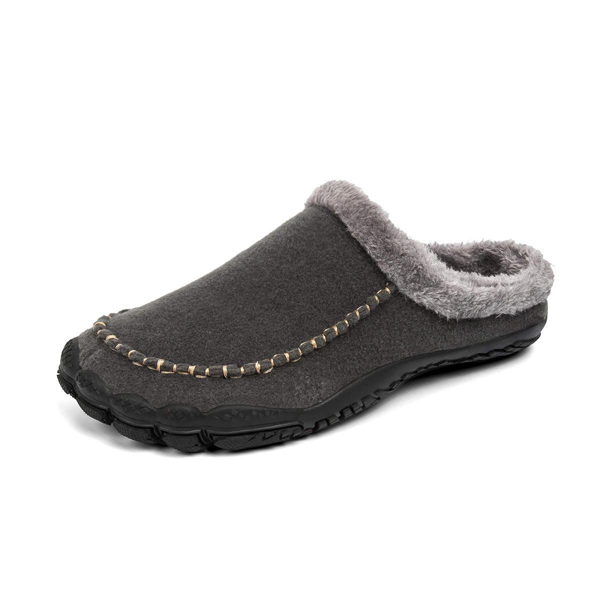 Men's Winter Warm Slippers Lightweight Anti-slip Cozy Fuzzy Winter House Slippers Wide Indoor Outdoor Shoes foto 4