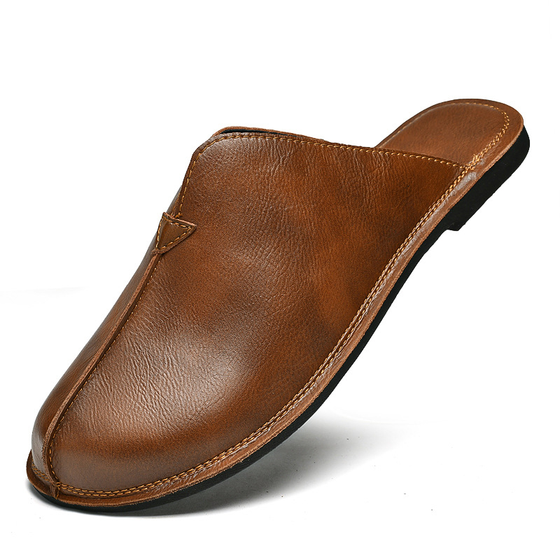 Men's Retro Easy Matching Lazy Flat Beach Slippers foto 5