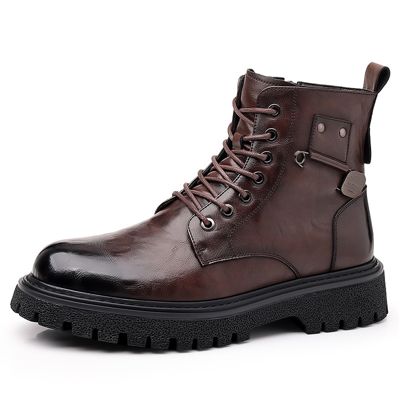 Men's Retro Breathable High-top Martin Boots foto 3