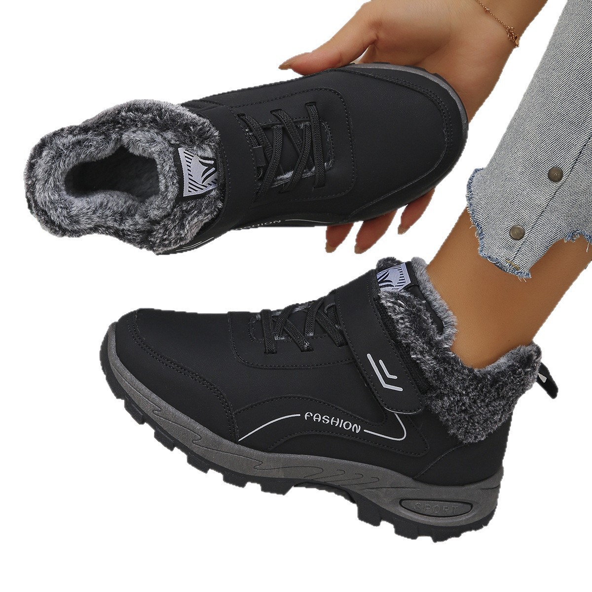 Womens Fleece-Lined Insulated Snow Boots For Cold Weather And Outdoor Use foto 4