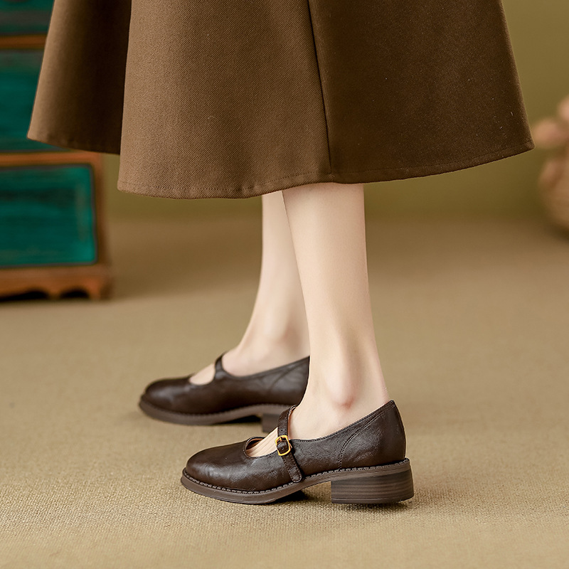 Thick-soled Extra Height, Black Leather Shoes foto 4
