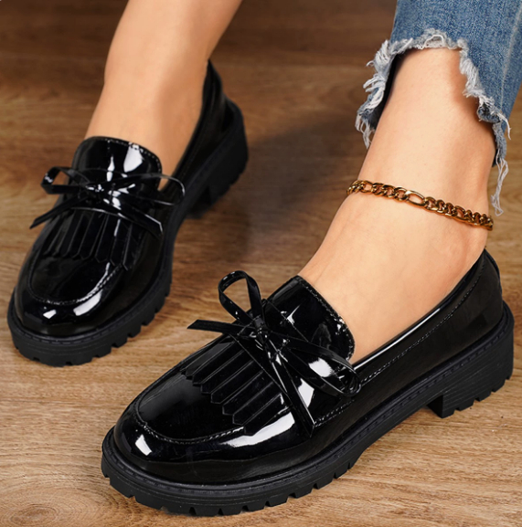 Spring And Autumn New Women's Bow Loafers