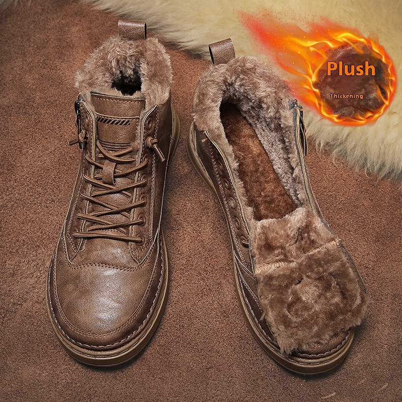 High-top Velvet Thermal And Thickening Northeast Cotton Padded Shoes foto 4