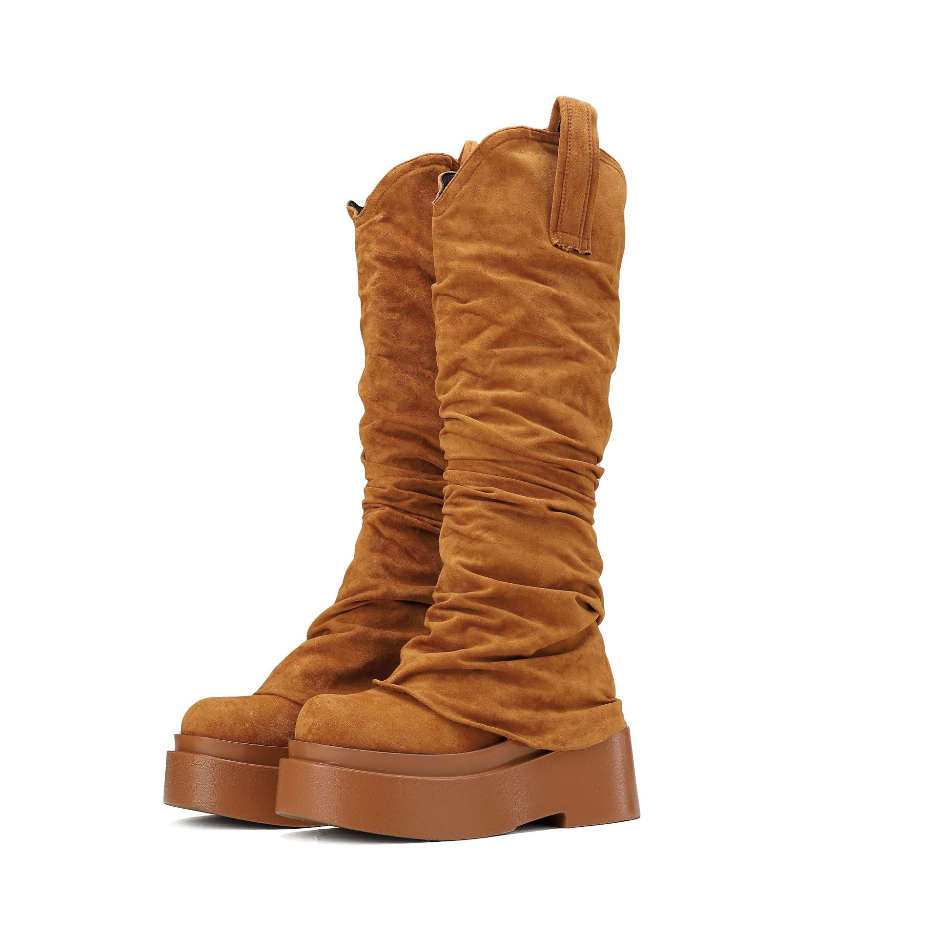 European And American Womens Chunky High Boots foto 4