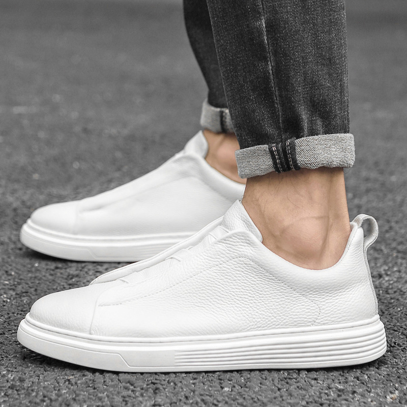 Men's Low Top Layer Cowhide Sports Board Shoes foto 5