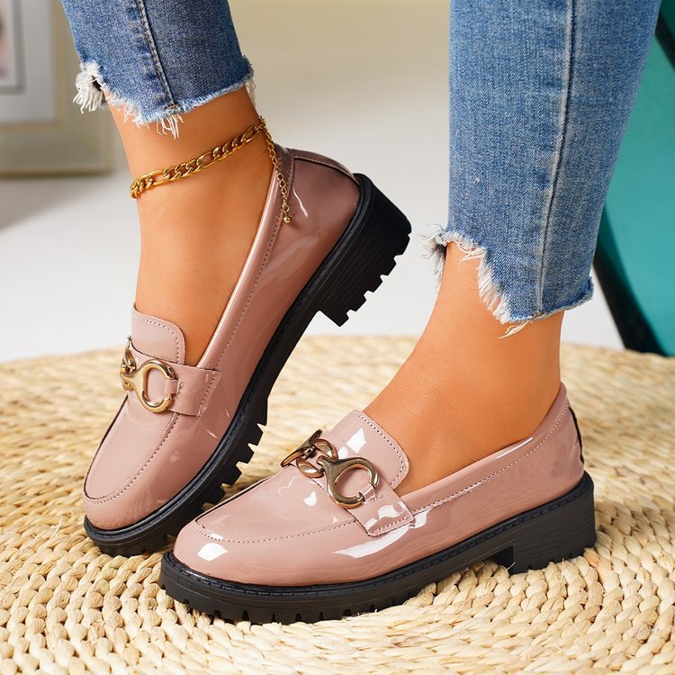 Chunky Heel Round Toe Pumps Women's Shoes Thick Sole foto 2