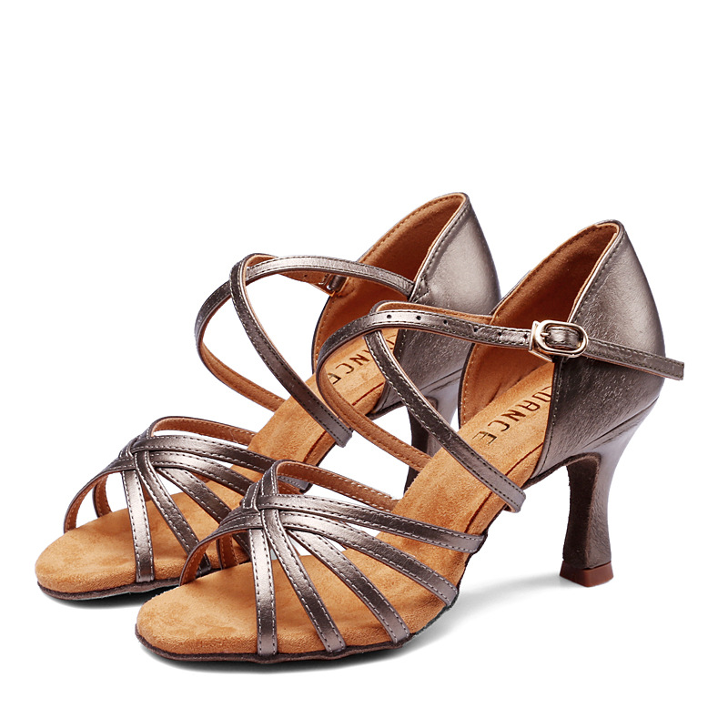 PU Cha-Cha Bullfighting Jazz Professional High-Heel Competitive Latin Shoes For Women foto 2