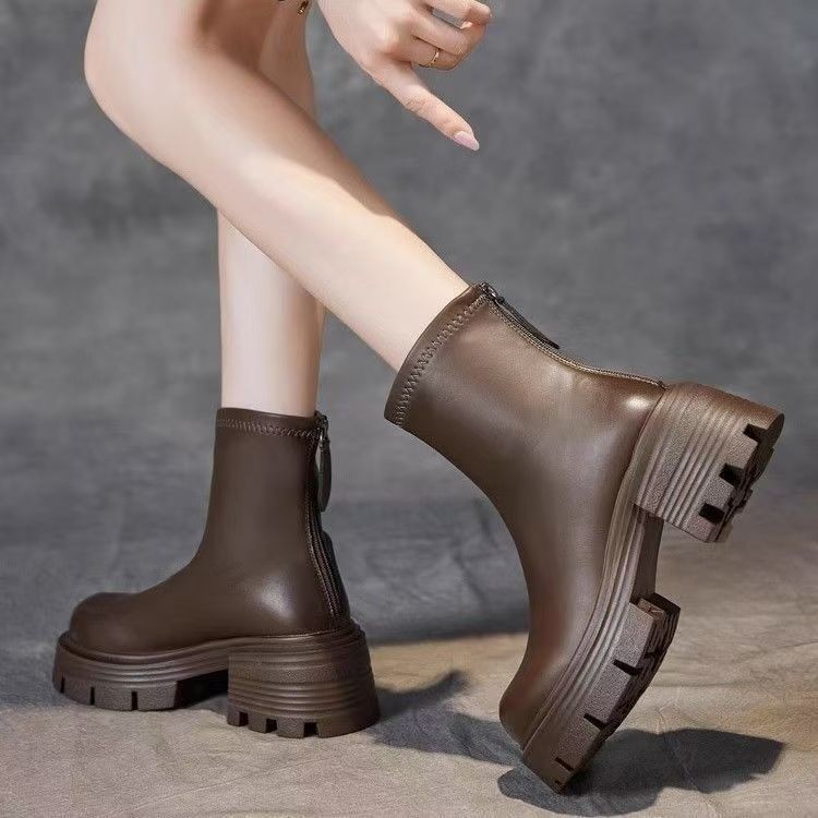 British Style Thin And All-matching Platform Ankle Boots foto 2