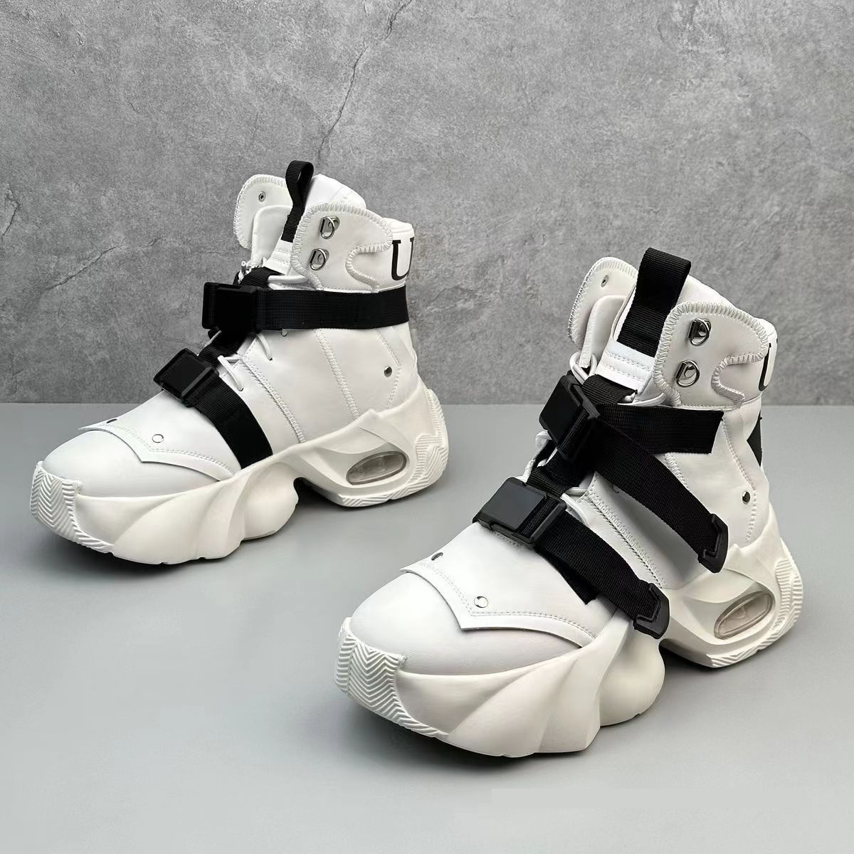 High-top Men's Shoes Wear-resistant Fashion Boots Sports Shoes foto 4