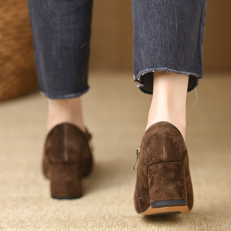 Chunky Heel Stylish Women's Flats foto 2