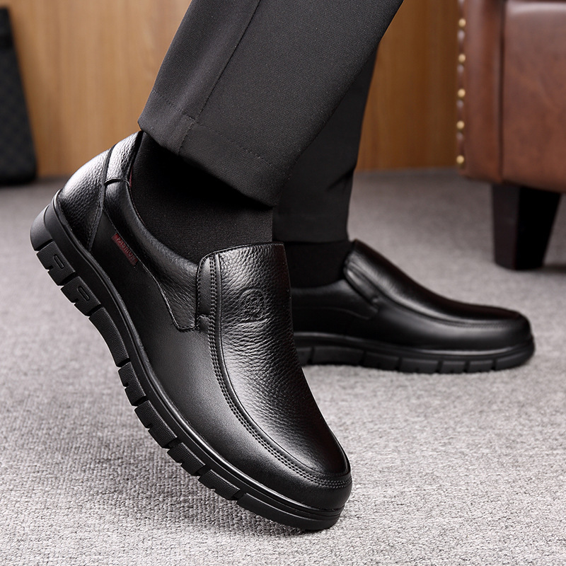 Old Man's Head Layer Cowhide Men's Shoes Business Leisure foto 2