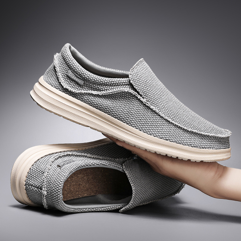 Large Size Canvas Shoes Male Lightweight Slip-on foto 2