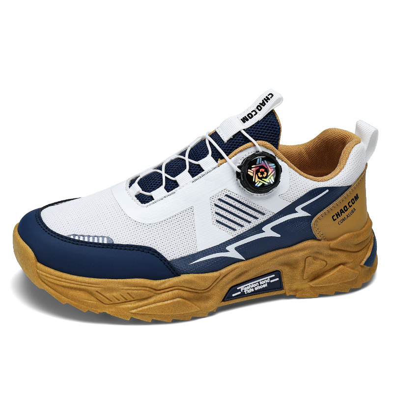 Leather Surface Men's Mesh Breathable Sports Low-top Shoes foto 3