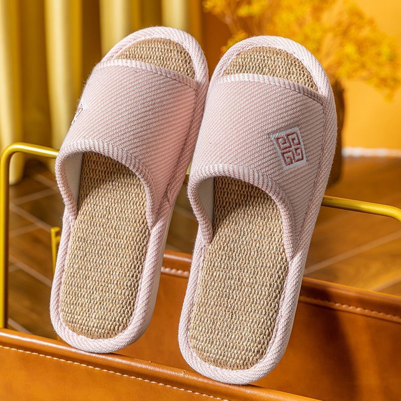 Linen Slippers For Women Spring And Autumn Non-slip Home foto 3