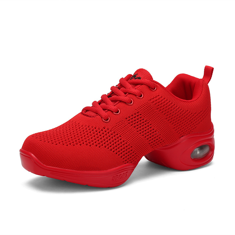 Women's Summer Breathable Fly Woven Mesh Soft Bottom Dancing Shoes foto 5