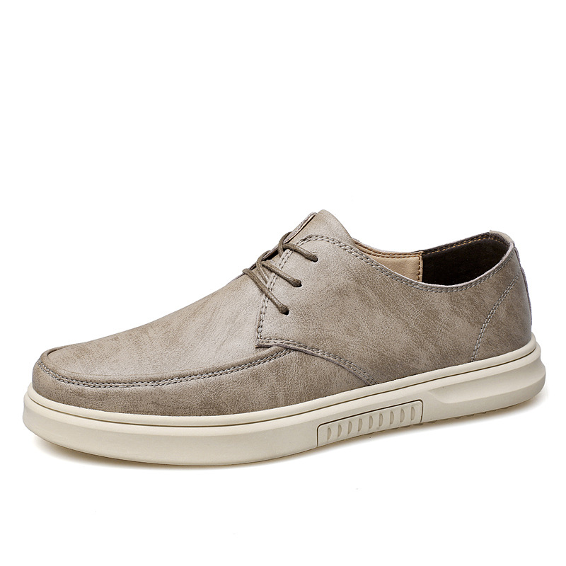 Men's Leather Leather Casual Versatile Single-layer Shoes foto 2