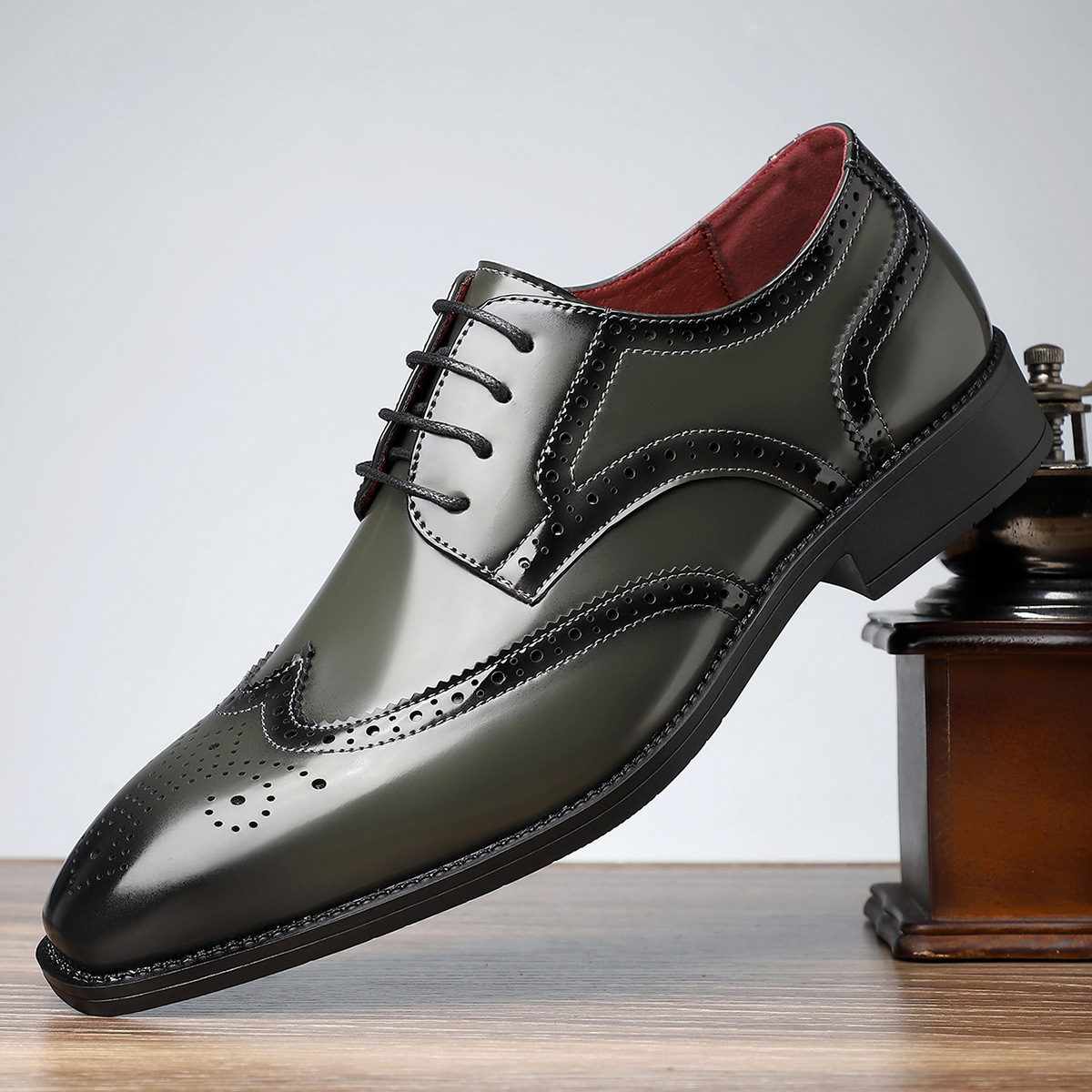 Retro British Style Practical All-match Leather Shoes foto 3