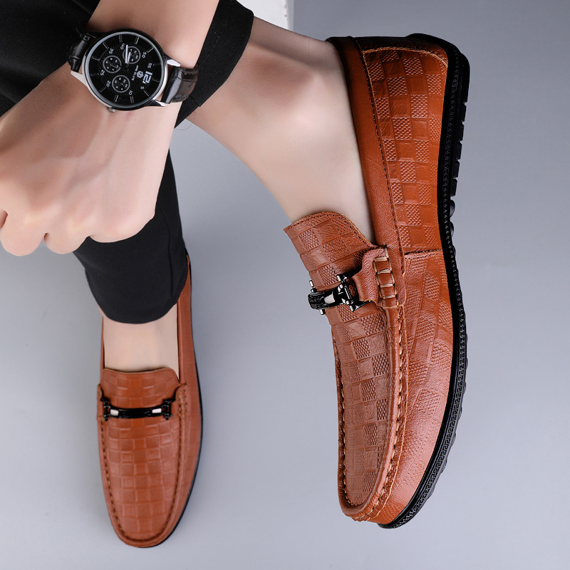 Slip-On Business Men's Soft Surface Casual Plus Size Loafers Leather Shoes foto 4