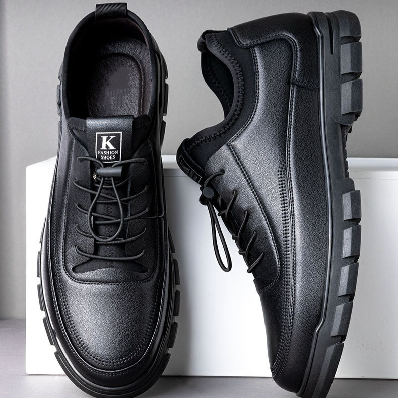 Business Formal Leather Shoes Black Casual Soft Upper foto 4