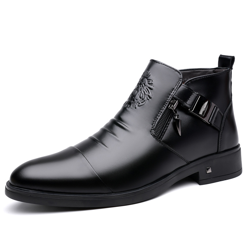 Trendy Retro Wide-fit Ankle Boots With Side Chains foto 2