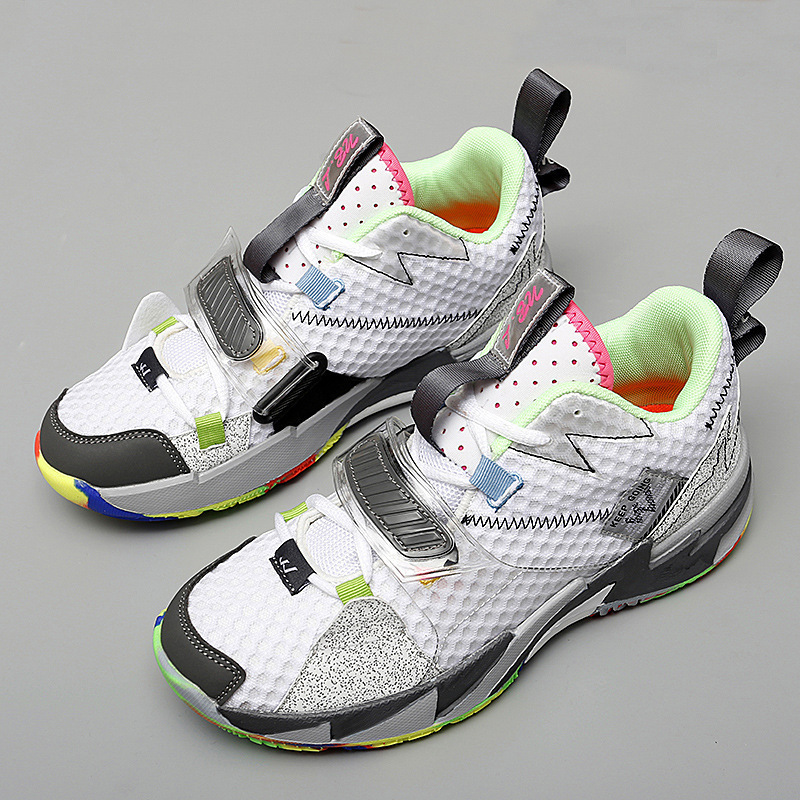 Flying Woven Surface Youth Basketball Shoes High-top Men And Women foto 2