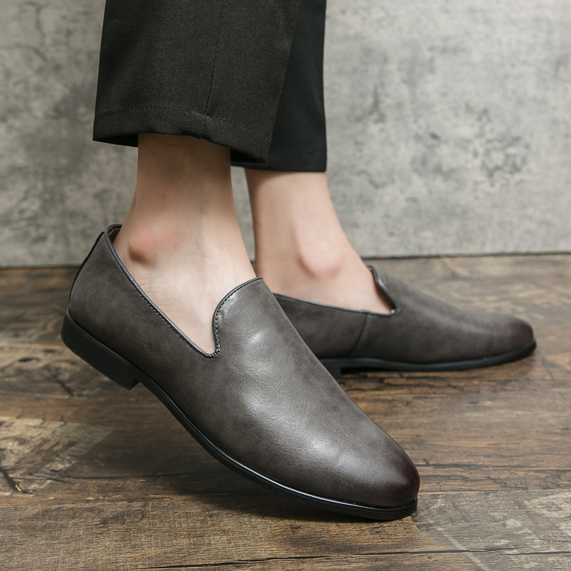 Breathable Casual Leather Shoes Korean Fashion Doug Shoes foto 3