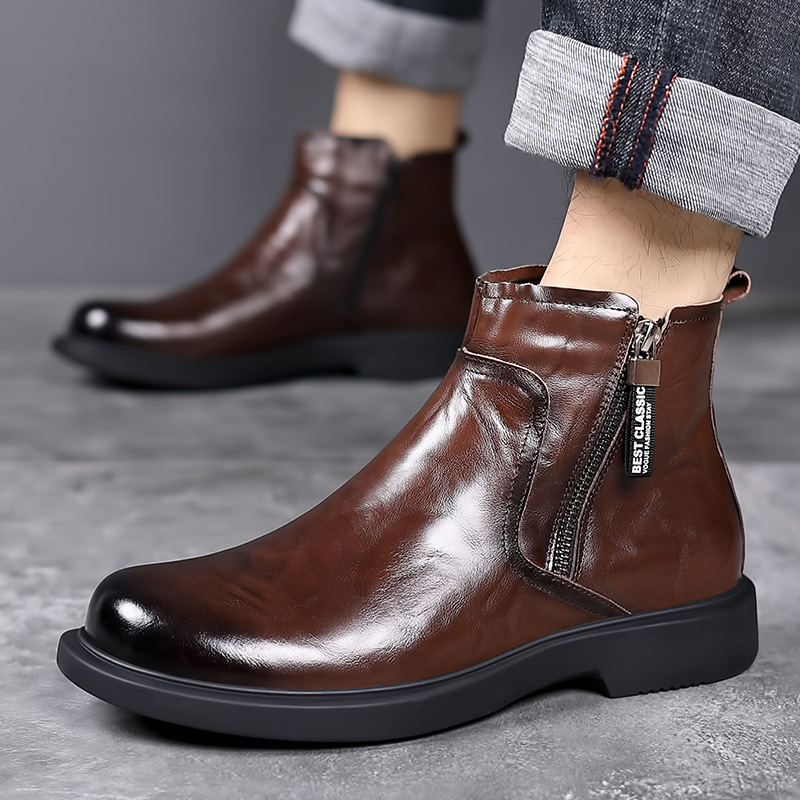 British Style Workwear Non-slip All-matching Breathable Men's Boots foto 4
