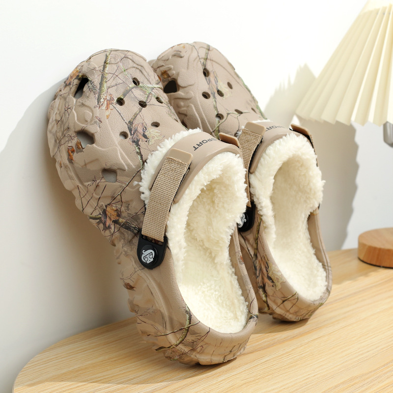 Cotton Home Thick-soled Slippers Fleece-lined Warm Closed Toe Cotton Shoes foto 2
