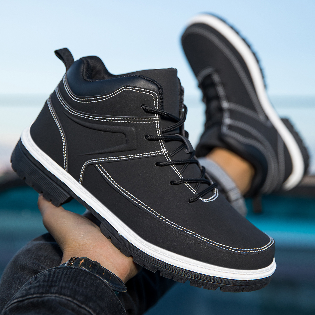 Casual Men's Boots High Street Style foto 3