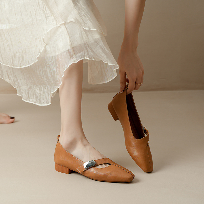 Soft-soled Womens Mary Jane Leather Shoes foto 4