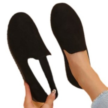 Spring Autumn New Style Slip-on Shoes Flat Solid Color Round Toe For Women foto 3