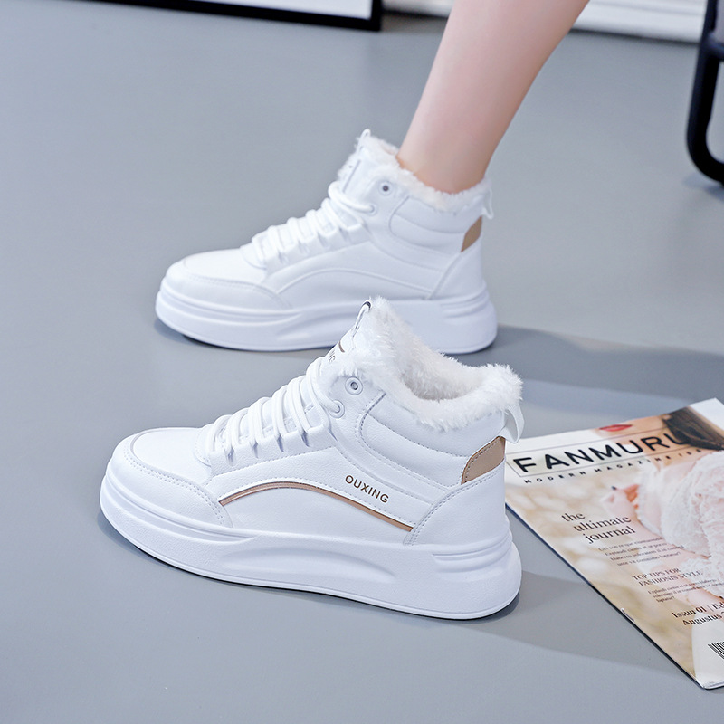 Fleece-lined High-top Insulated Casual Cotton Shoes foto 2