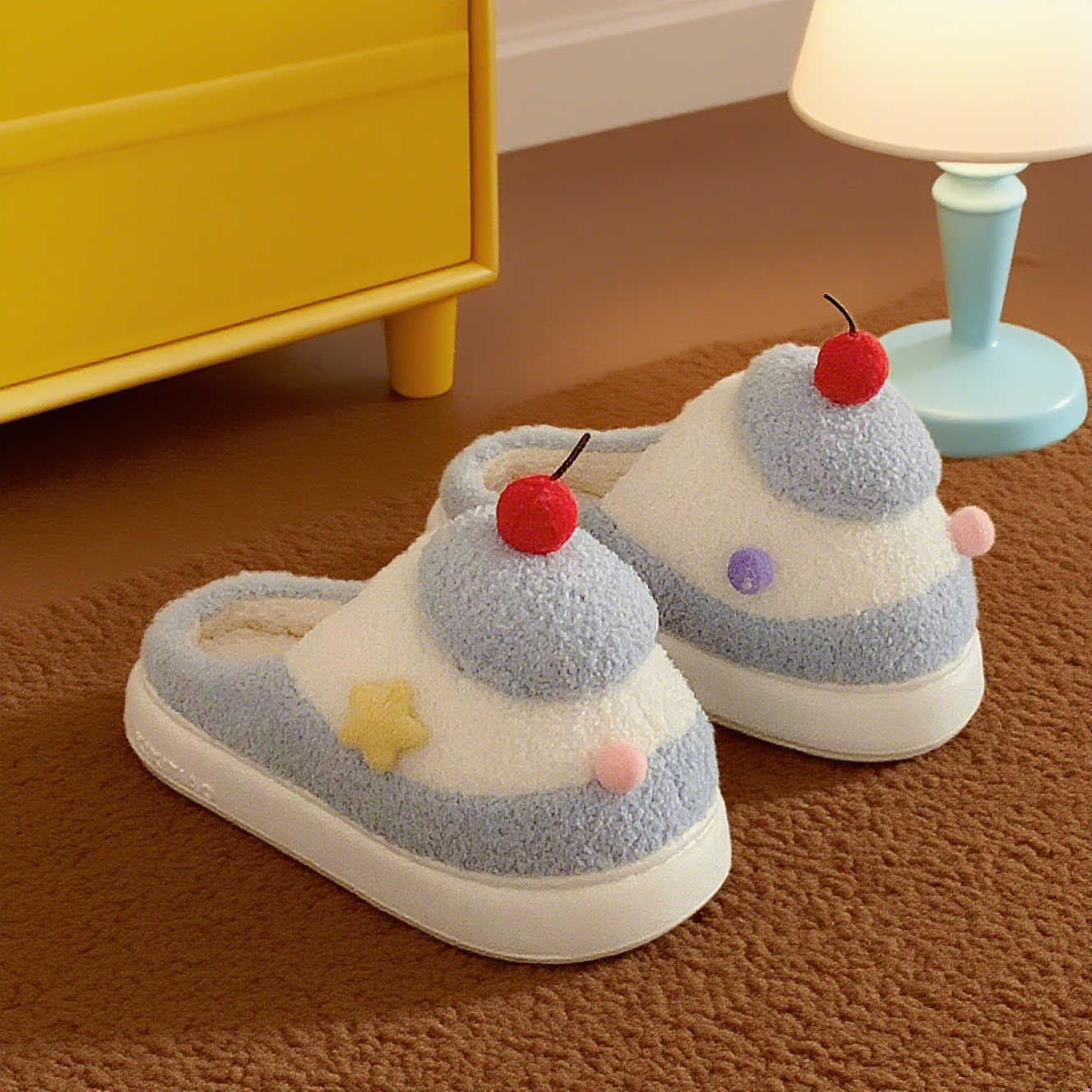 Warm Sweet Cherry Cake Lady Fluffy Shoes foto 5