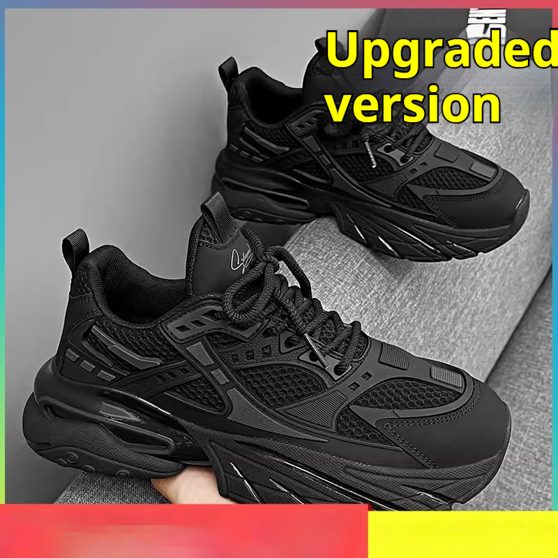 Pure Black Thick Sole Increased Leisure Sneaker Dad Shoes foto 2