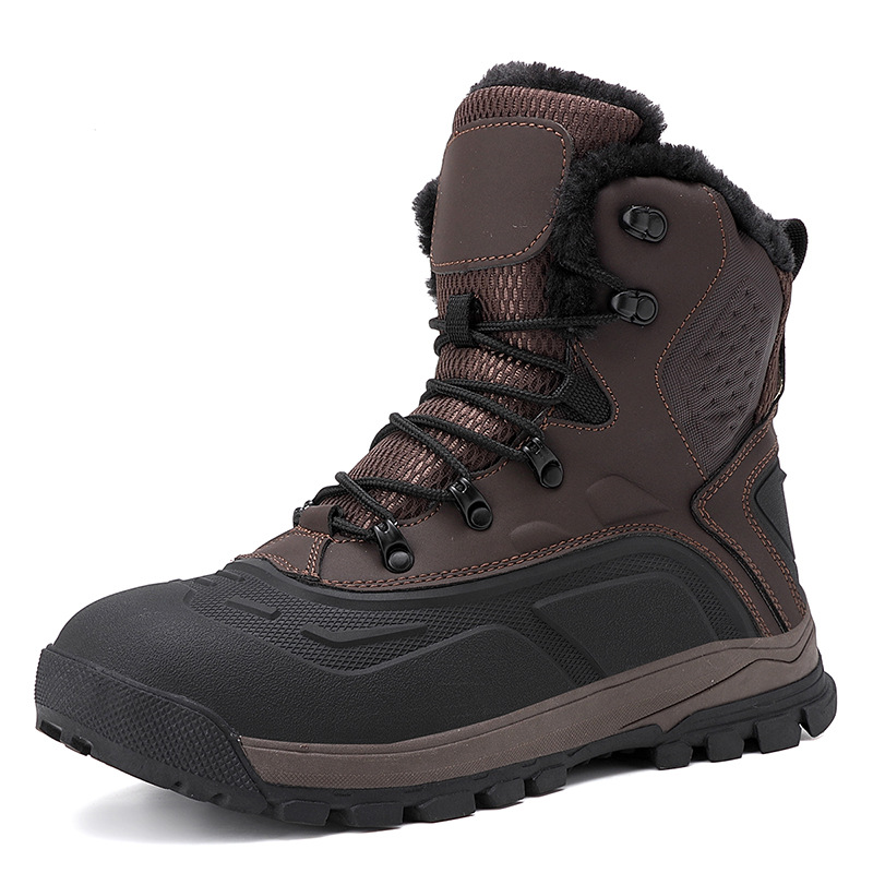 Fleece-lined Warm Plus Size High-top Men's Boots foto 5