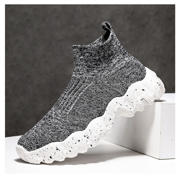 Solid Color High Tube Slip-on Shoes Platform Lazy Shoes foto 2