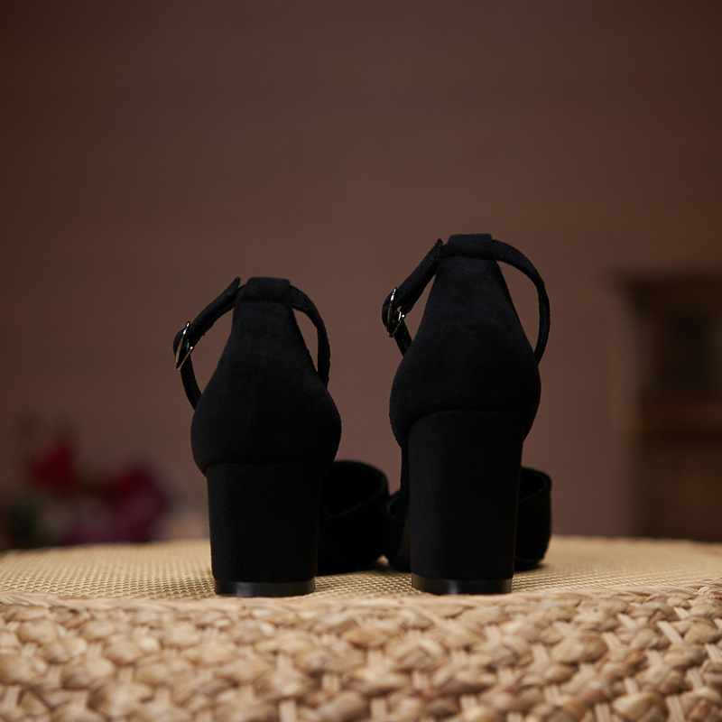 Women's All-match Casual Large Size Hollow High Heels foto 3