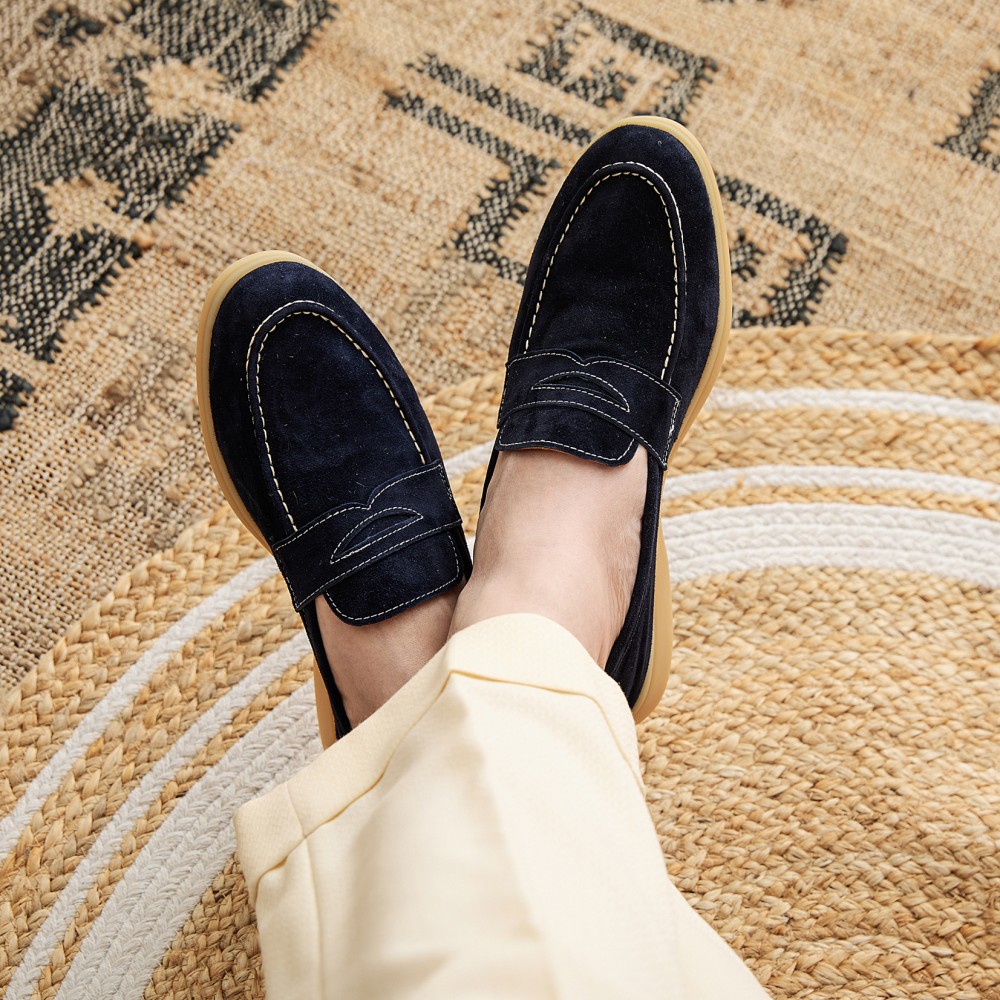 Men's Summer Casual Round Head Suede Shoes foto 4