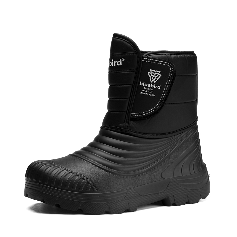 Winter Fleece Lined Padded Warm Keeping High-top Raise The Bottom Men's Cotton Shoes foto 4