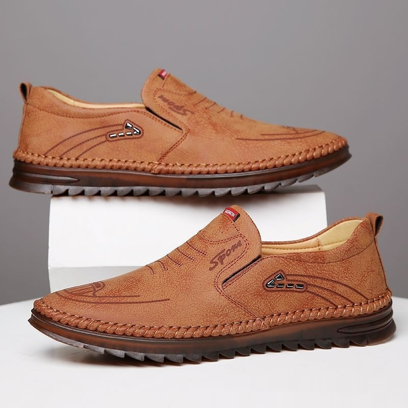 Men's Leather Shoes SummerAutumn New Style Casual Genuine Leather Soft Sole foto 5