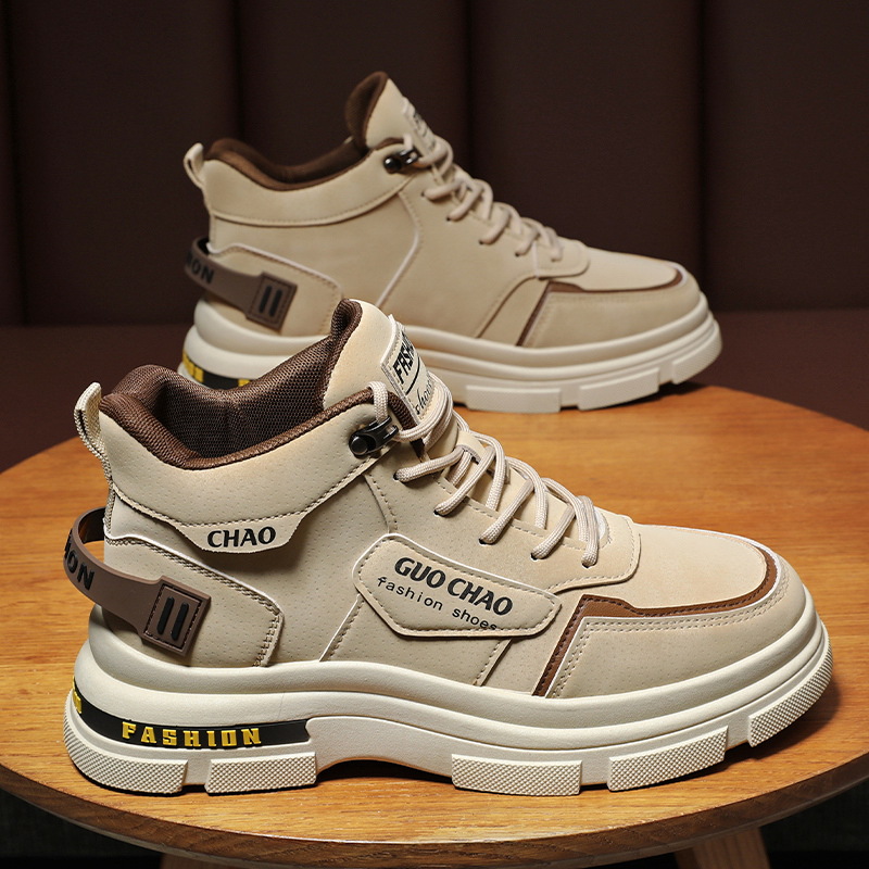 Men's Shoes Breathable High Top Working Wear Shoes Non-slip Casual Boots foto 2