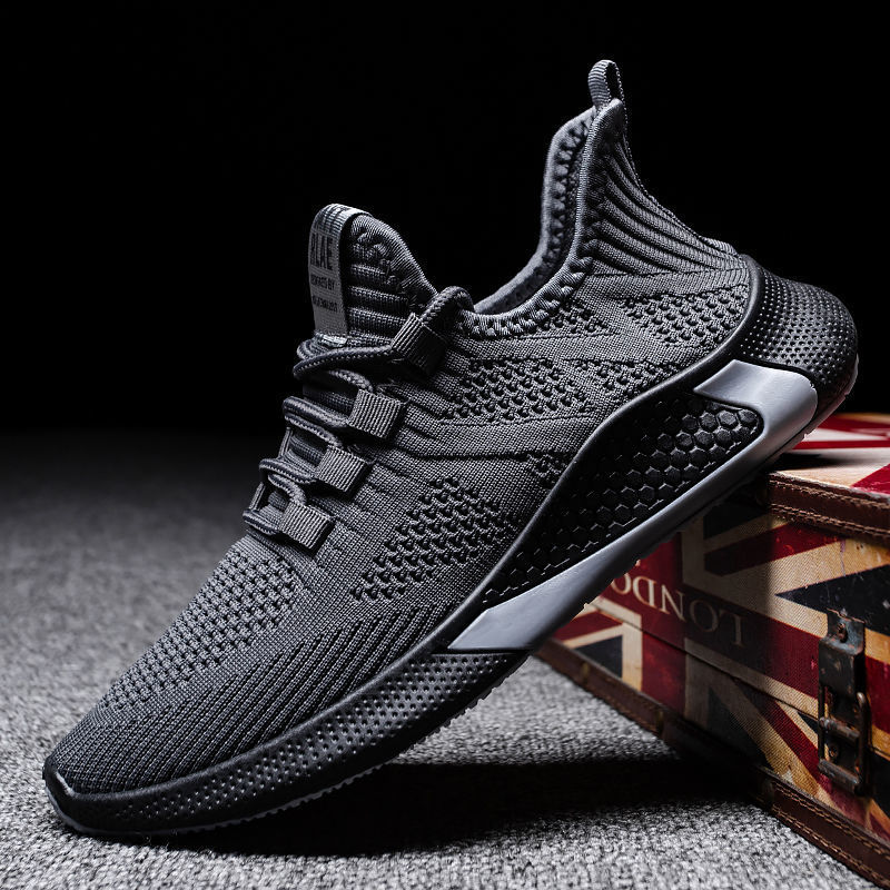 Men's Lace Up Casual Men's Shoes Fly Woven Mesh Breathable foto 2