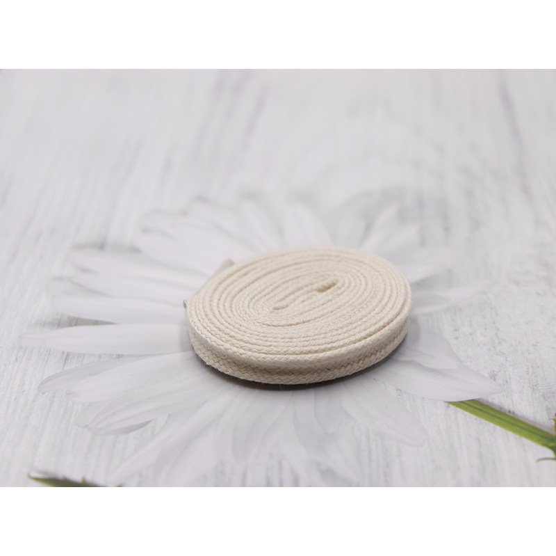 Widened And Thickened Flat Polyester Cotton Solid Color Shoelaces