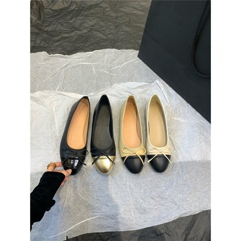 Flat Bottom Round Toe Bowknot Ballet Shoes Soft Bottom foto 3